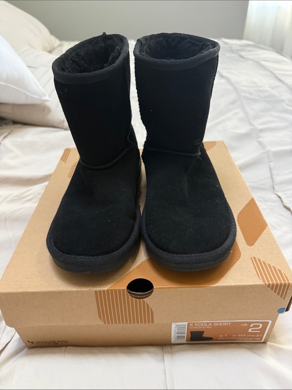 Koolaburra Kids Black Cozy Faux-Shearling Boots